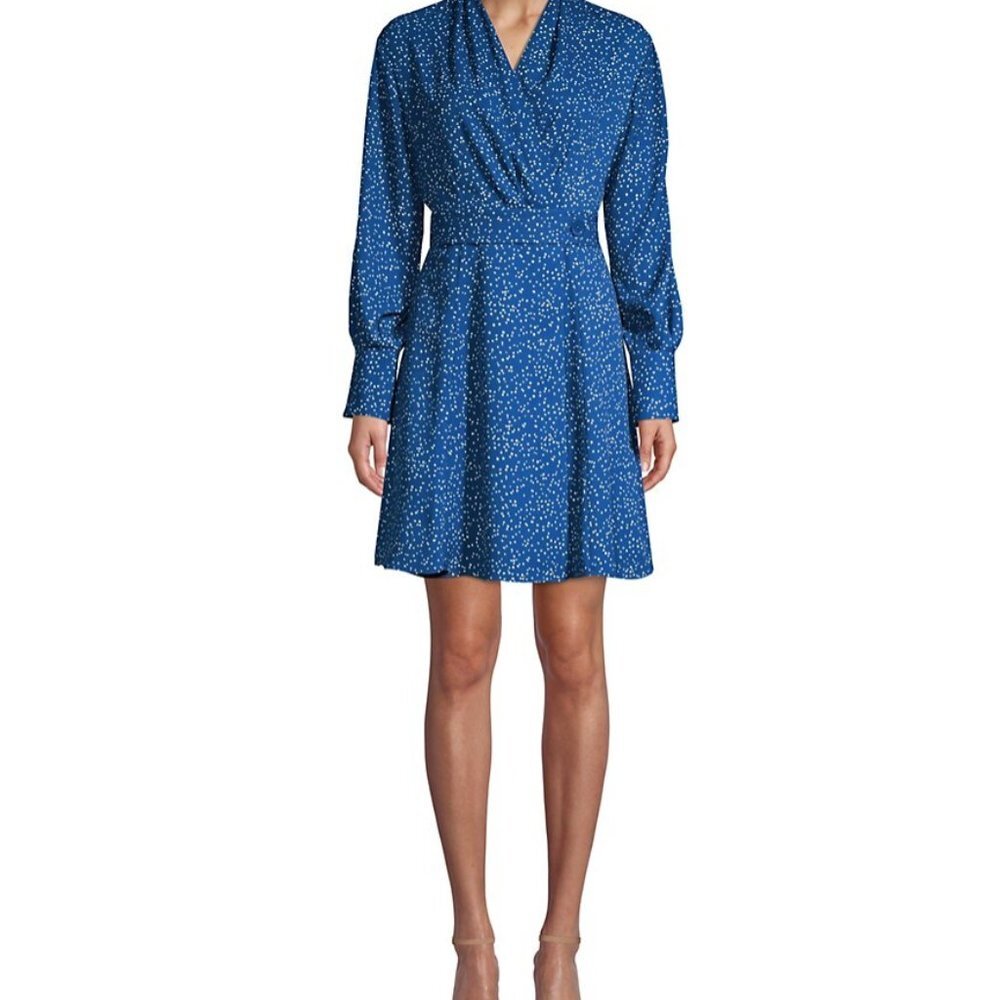 Equipment Fanetta Speckled Dot Wrap Dress - Picture 2 of 5